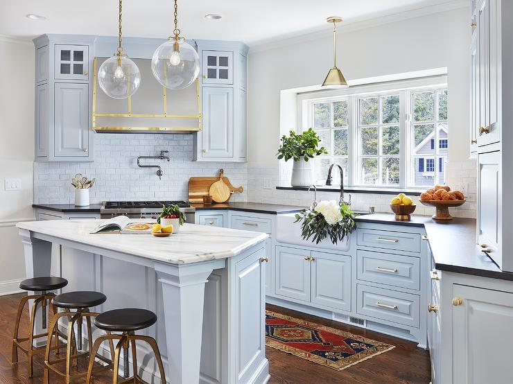 Aqua Blue Kitchen Cabinets Design Ideas